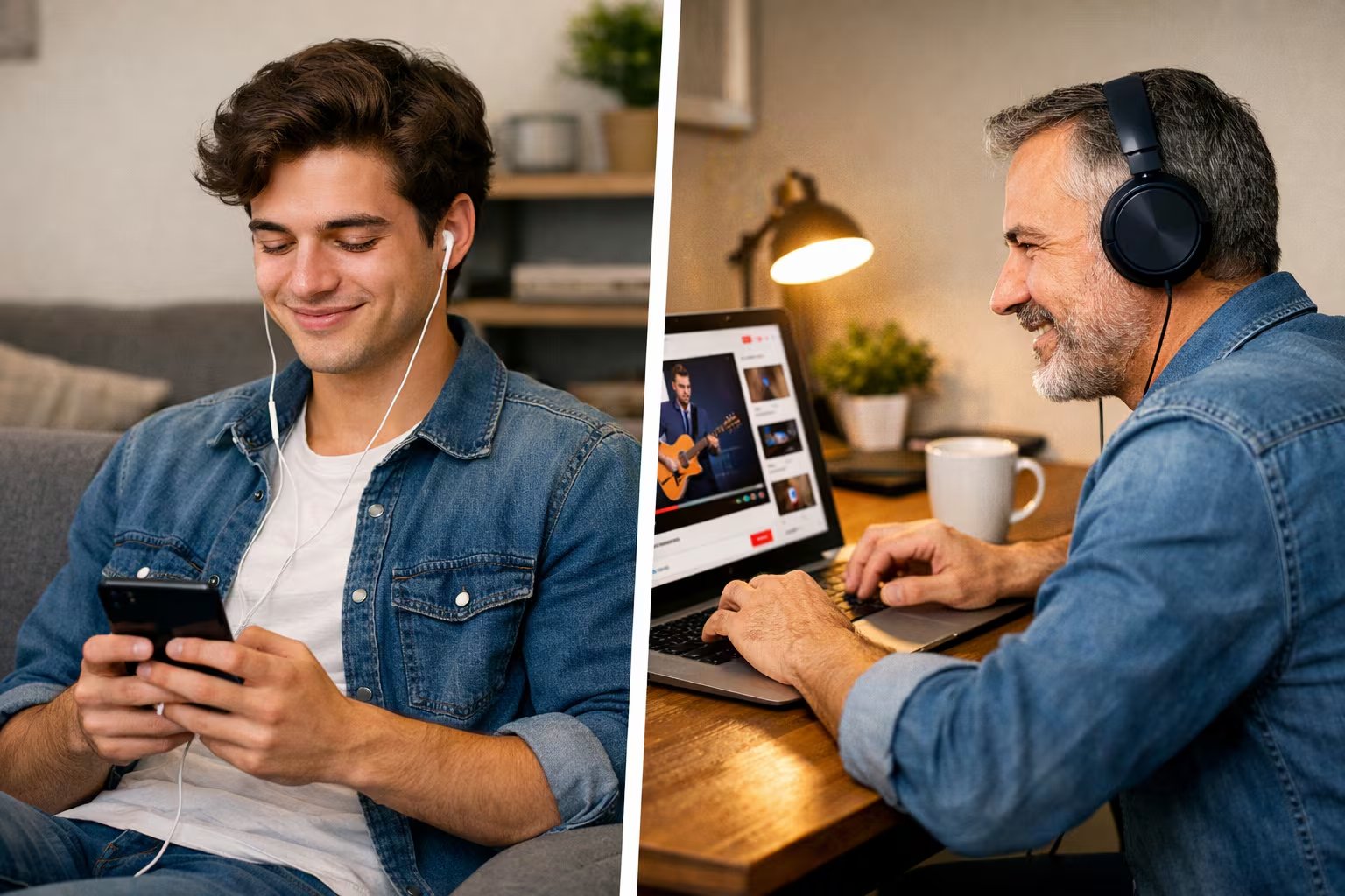 Mientras la mayoría de los adultos mayores de 60 años prefiere la radio y YouTube, los jóvenes priorizan servicios digitales de pago. (Imagen Ilustrativa Infobae)