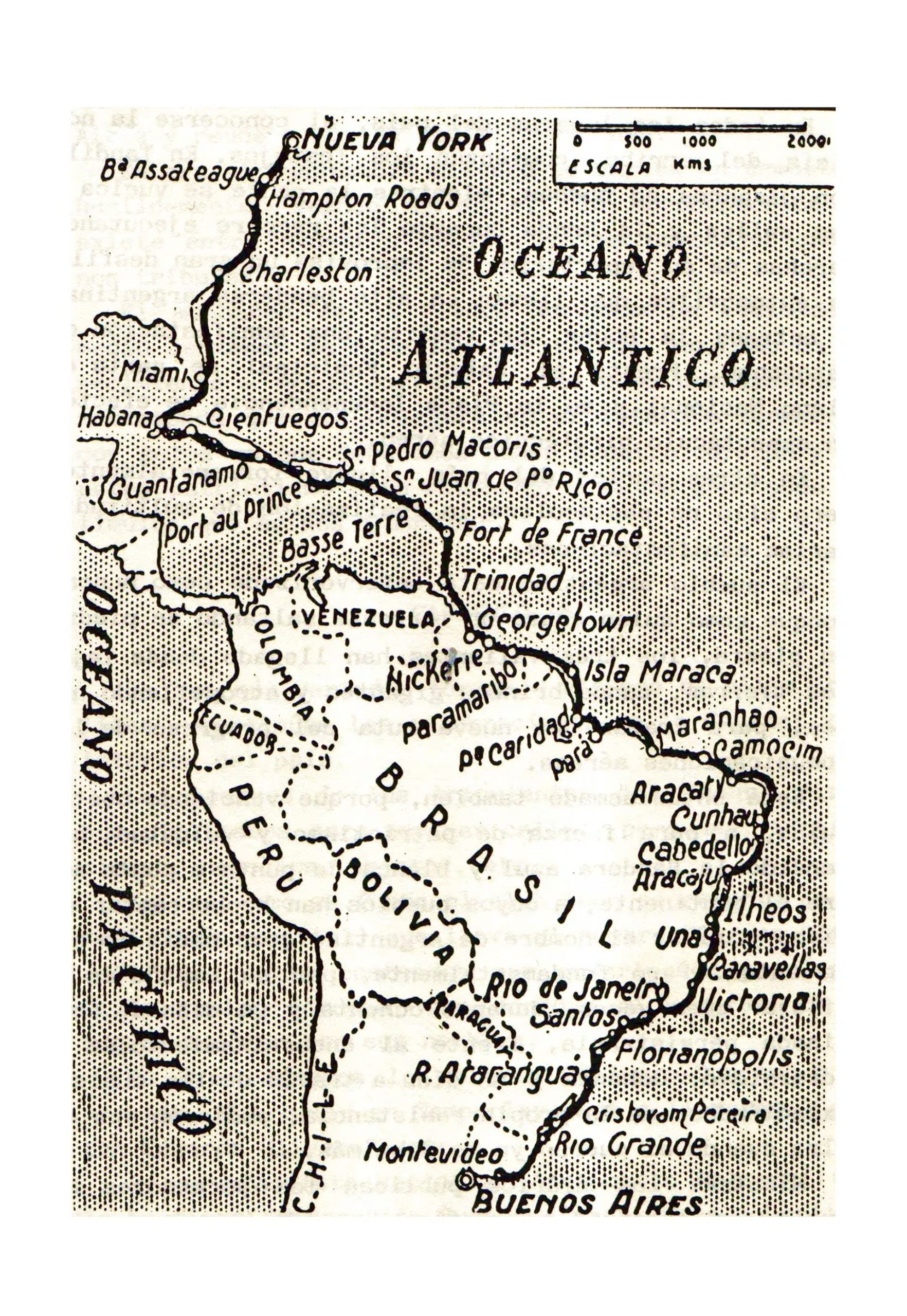Mapa de la ruta del raid