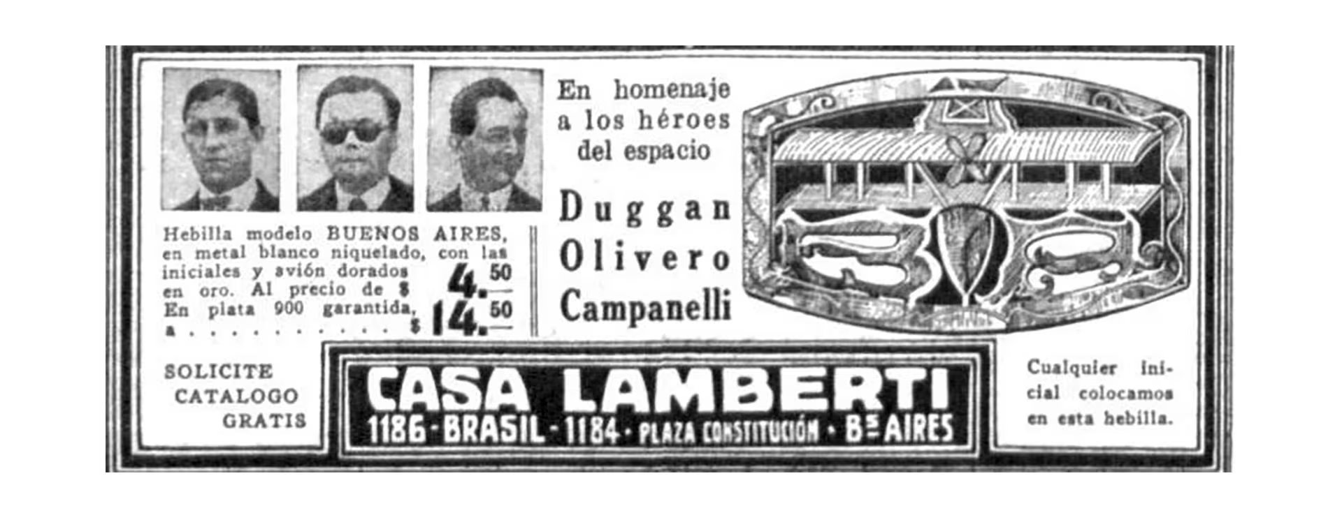 Publicidad alusiva al raid en Caras y Caretas (1926)