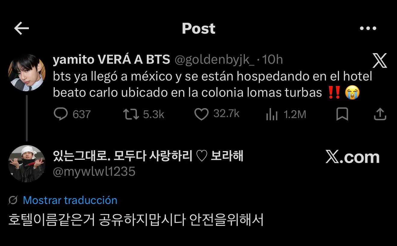 Seguidores de BTS en Japón y otros países interpretaron literalmente una publicación viral y acusaron a fans mexicanas de poner en riesgo la seguridad del grupo.