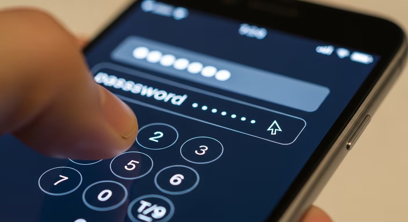 Un usuario introduce su contraseña en la pantalla de bloqueo de un teléfono inteligente, ilustrando la relevancia de la protección de datos personales y la seguridad digital en la era tecnológica actual. (Imagen Ilustrativa Infobae)