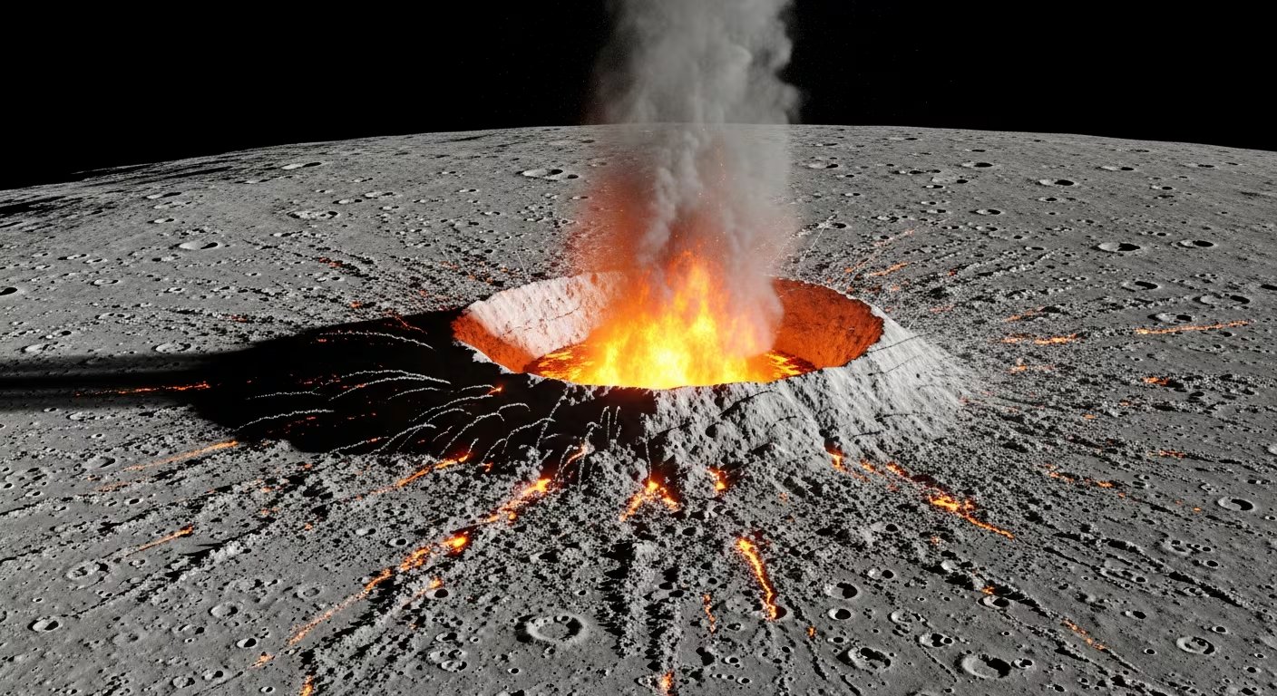 Simulaciones 3D revelan que el impacto de un núcleo de hierro generó la forma elíptica y cónica de la cuenca en la cara oculta lunar
 (Imagen Ilustrativa Infobae)