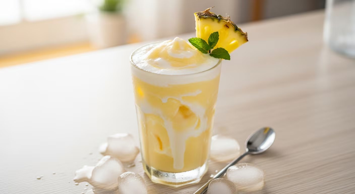 La receta de piña con leche condensada utiliza ingredientes accesibles y se prepara en pocos minutos, resultando en una opción práctica y refrescante. - (Imagen Ilustrativa Infobae)
