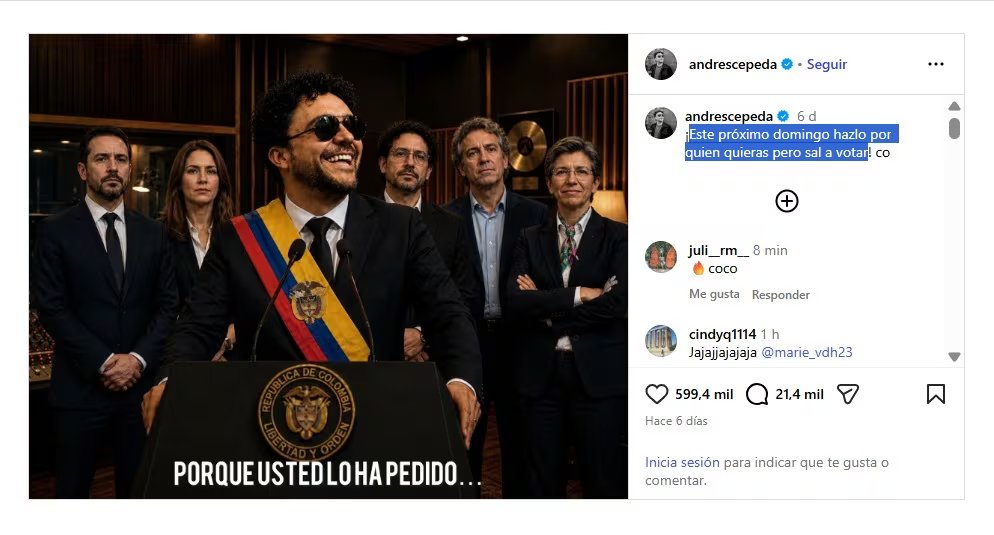 Un trabajo personal lanzado por el intérprete buscó explorar raíces y reflexionar sobre pertenencia cultural, logrando además fortalecer los vínculos emocionales de la diáspora durante su gira extranjera - crédito captura de pantalla @andrescepeda / Instagram
