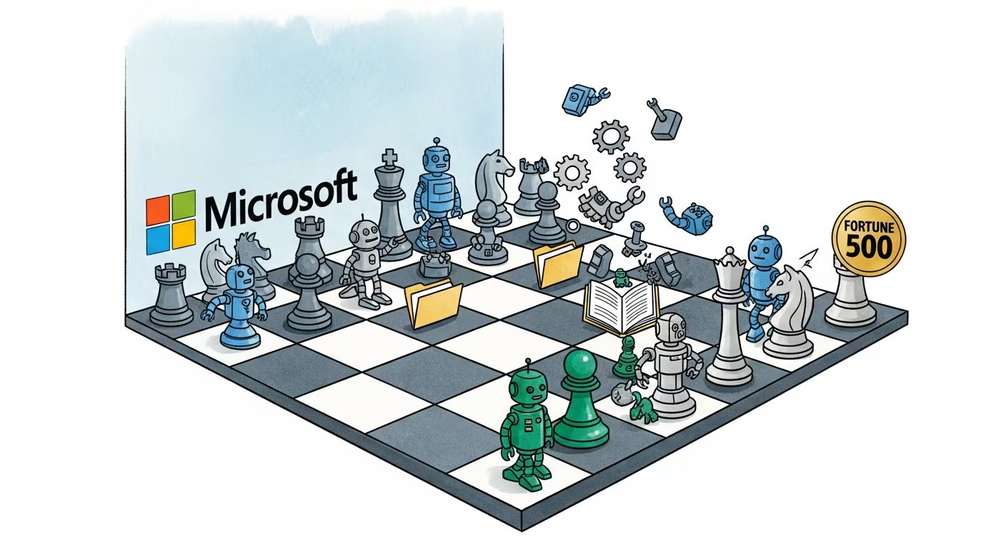 Microsoft alertó que la mayoría de las Fortune 500 ya utiliza agentes de IA sin una estrategia formal de control. (Imagen Ilustrativa Infobae)