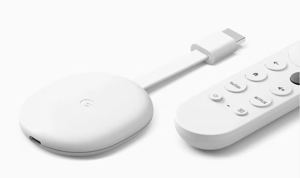 El Chromecast con Google TV (HD) y el Chromecast con Google TV (4K) tienen exactamente el mismo diseño exterior cuando se trata del color blanco (que Google llama