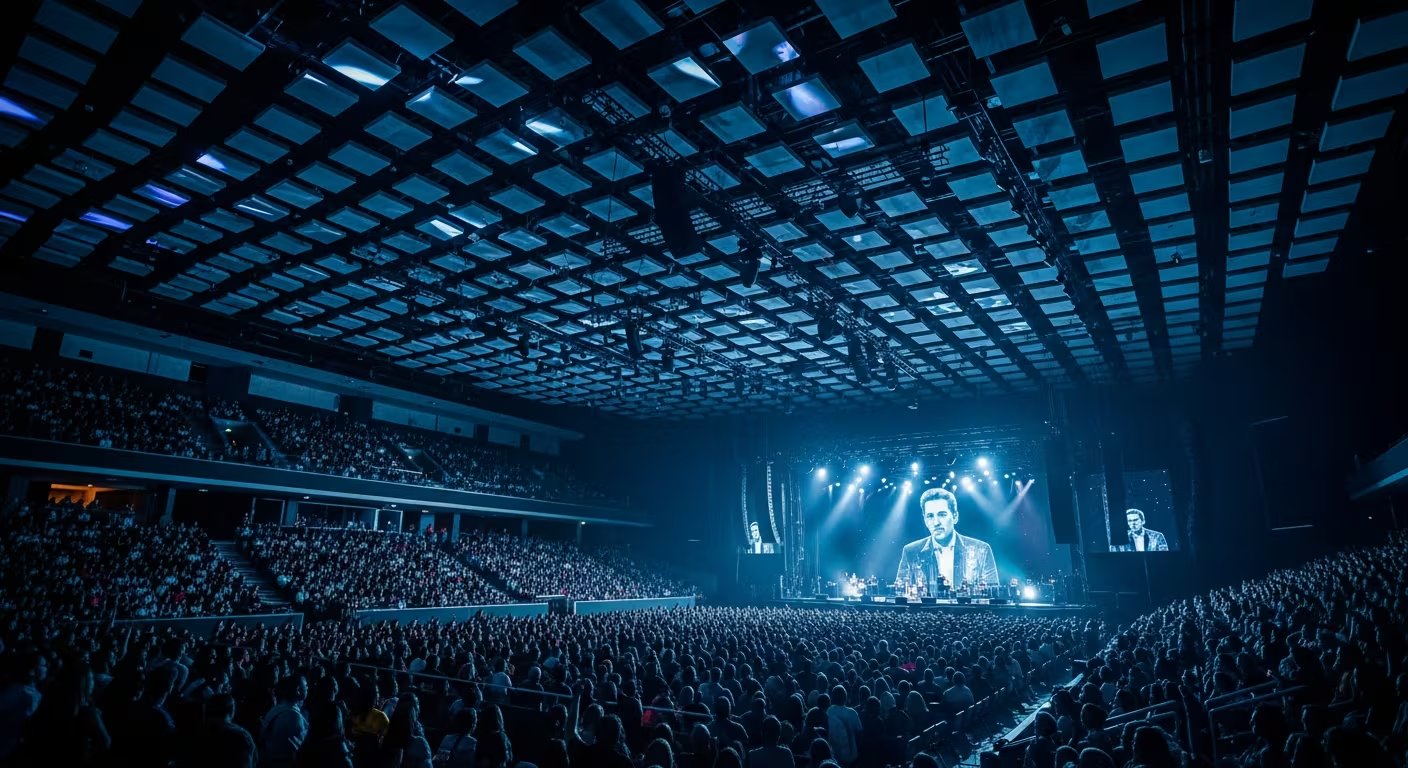 Multitud asiste a un recital en Colombia donde un holograma realista de Gustavo Cerati lidera el espectáculo innovador. (Imagen Ilustrativa Infobae)