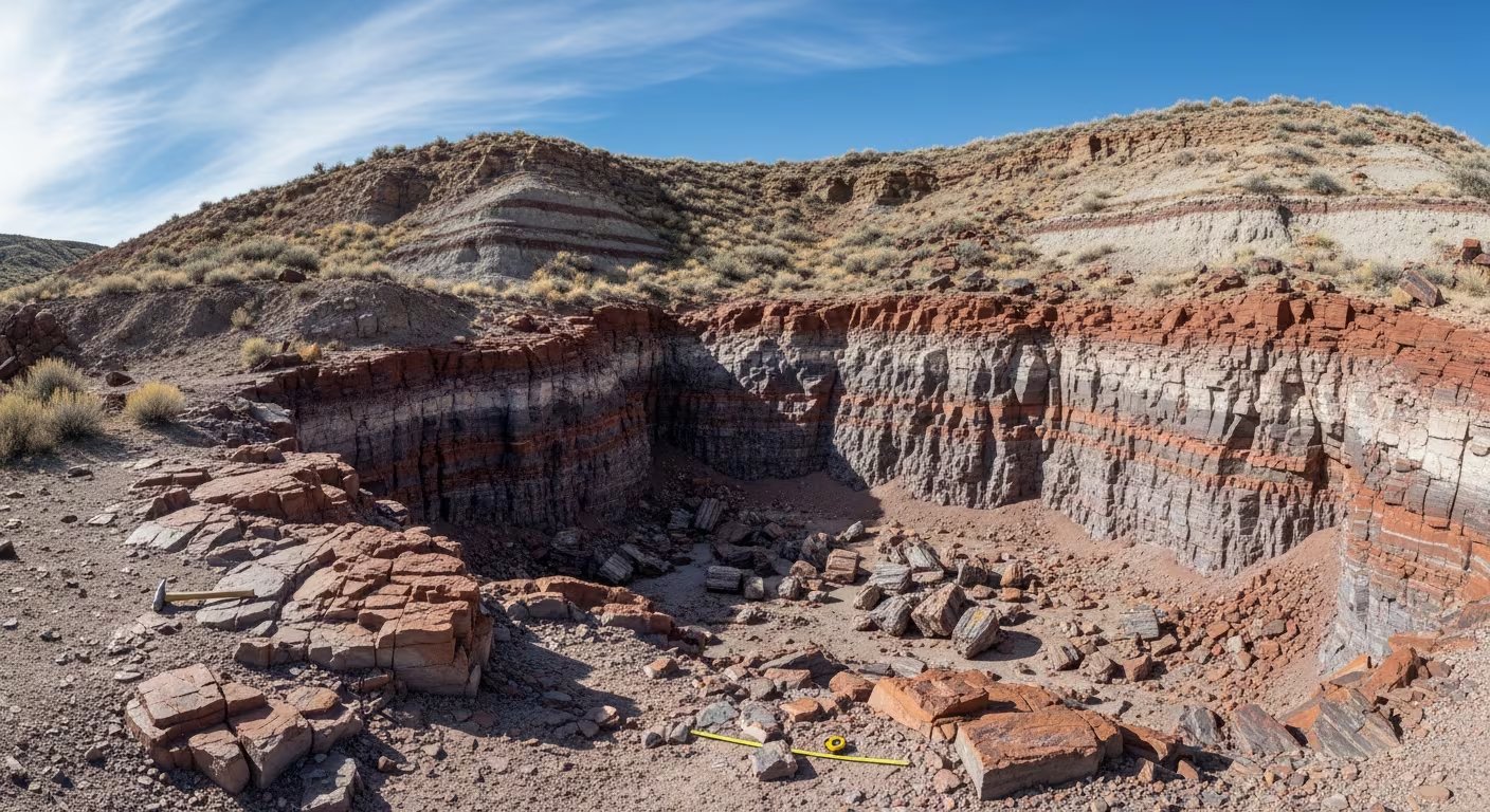 Los restos se descubrieron en 2006 en la cantera Hayden, un yacimiento conocido por fósiles del Triásico (Imagen Ilustrativa Infobae)