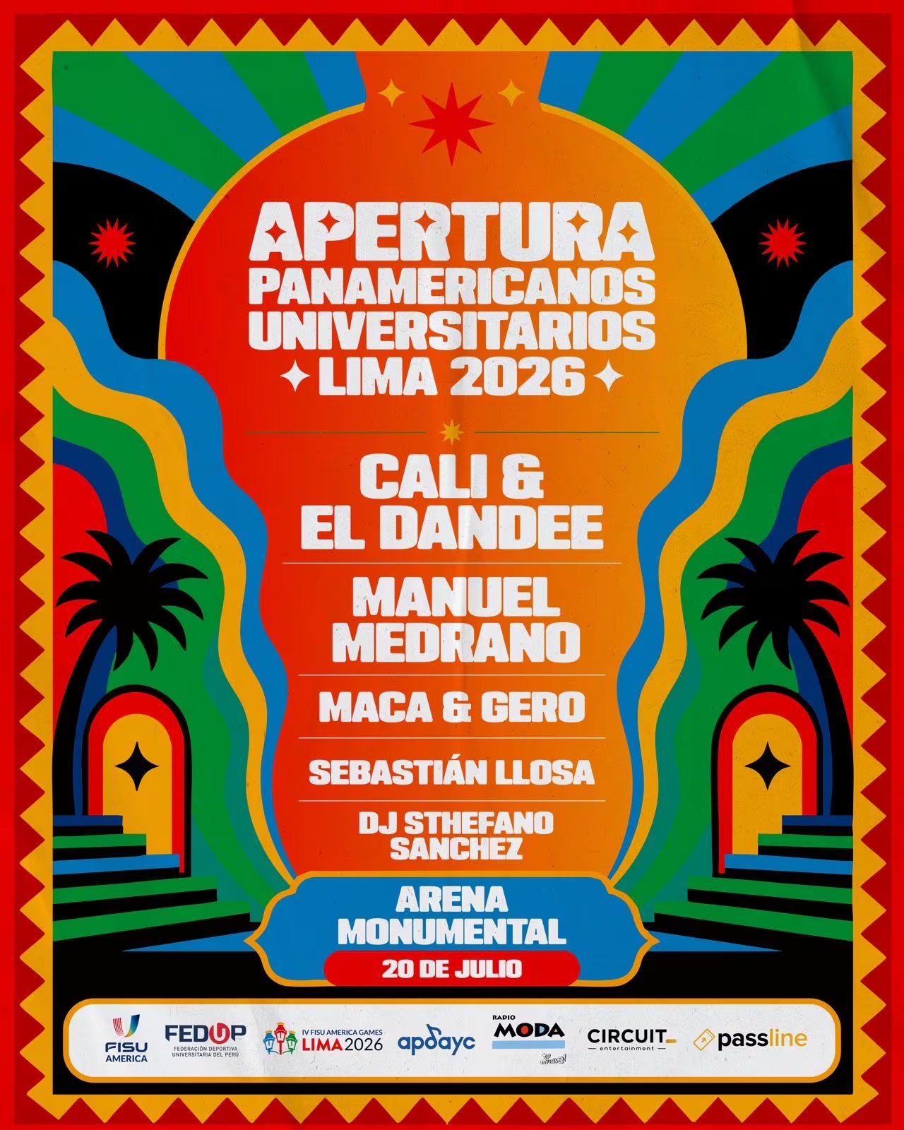 El show inaugural se realizará el 20 de julio en el Arena Monumental y combinará deporte, música y cultura.