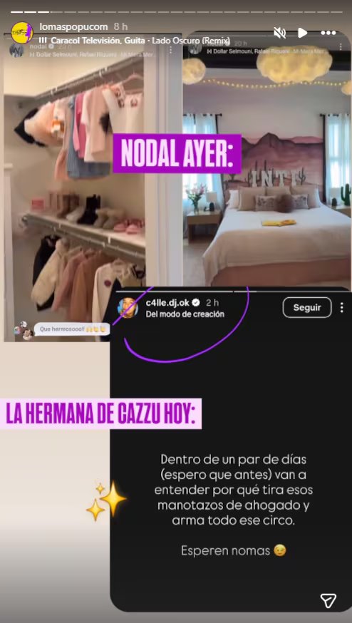 La hermana de Cazzu, Florencia Cazzuchelli, lanzó una advertencia en redes sociales tras la publicación del video del dormitorio de Inti