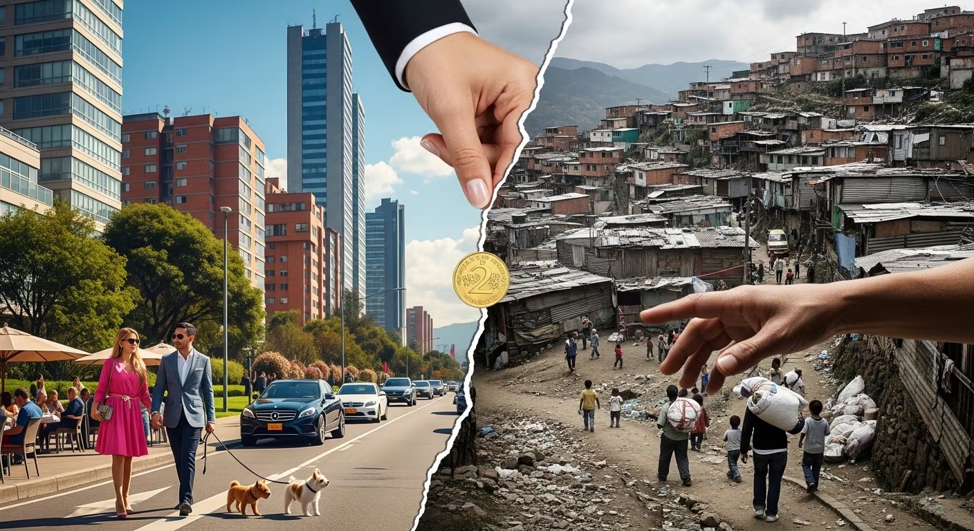 Remi Stellian, de la Universidad Javeriana, afirmó que el coeficiente de Gini permite comparar internacionalmente la desigualdad de ingresos - crédito VisualesIA/Imagen Ilustrativa Infobae