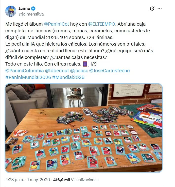 Silva compartió el resultado que le arrojó la inteligencia artificial el viernes 1 de mayo de 2026 - crédito @jaimehsilva/X