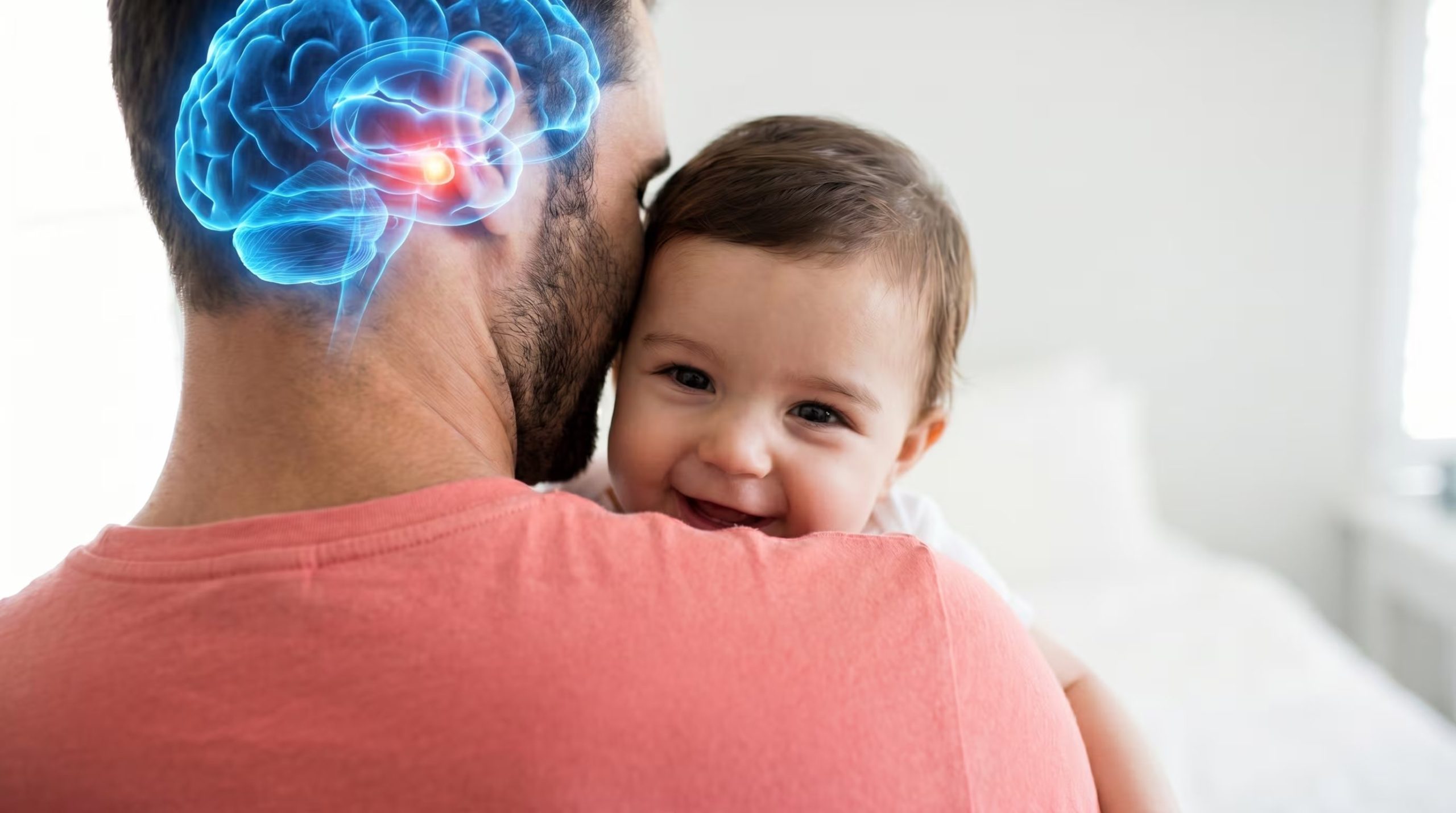 Entre los hallazgos clave del estudio sobre paternidad y neurociencia destaca el aumento de la conectividad cerebral entre la amígdala y el hipocampo, vinculado a mayor apego paterno (Imagen Ilustrativa Infobae)