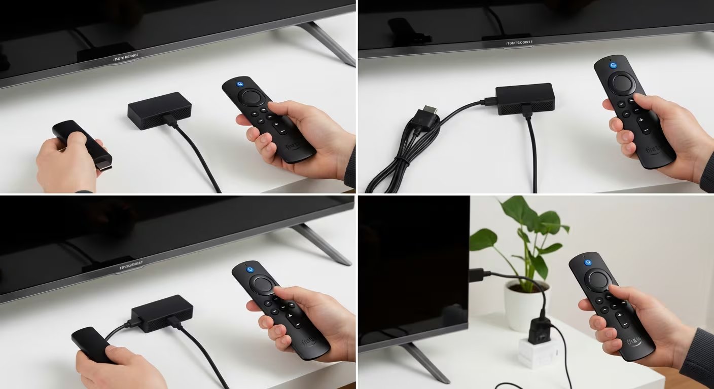 El proceso de instalación del Amazon Fire TV Stick en un televisor inteligente se muestra paso a paso. (Imagen Ilustrativa Infobae)