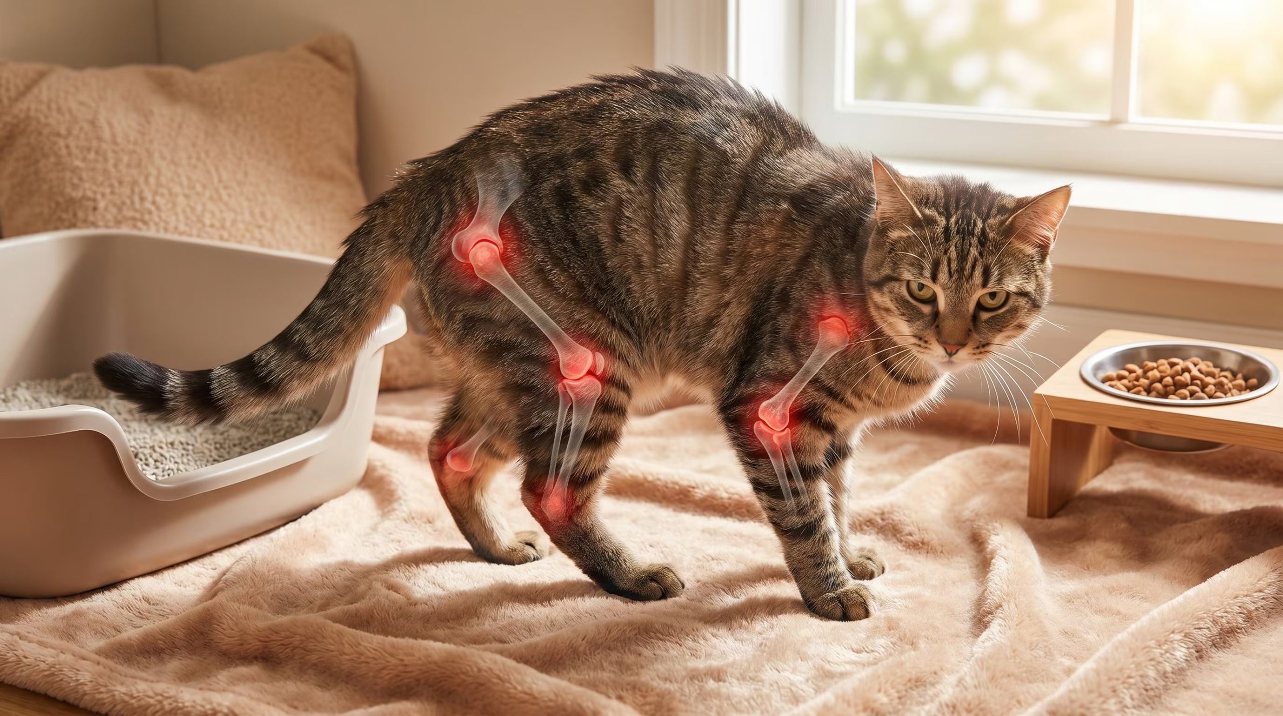 La artritis felina afecta con frecuencia a las caderas y limita el impulso al saltar (Imagen Ilustrativa Infobae)