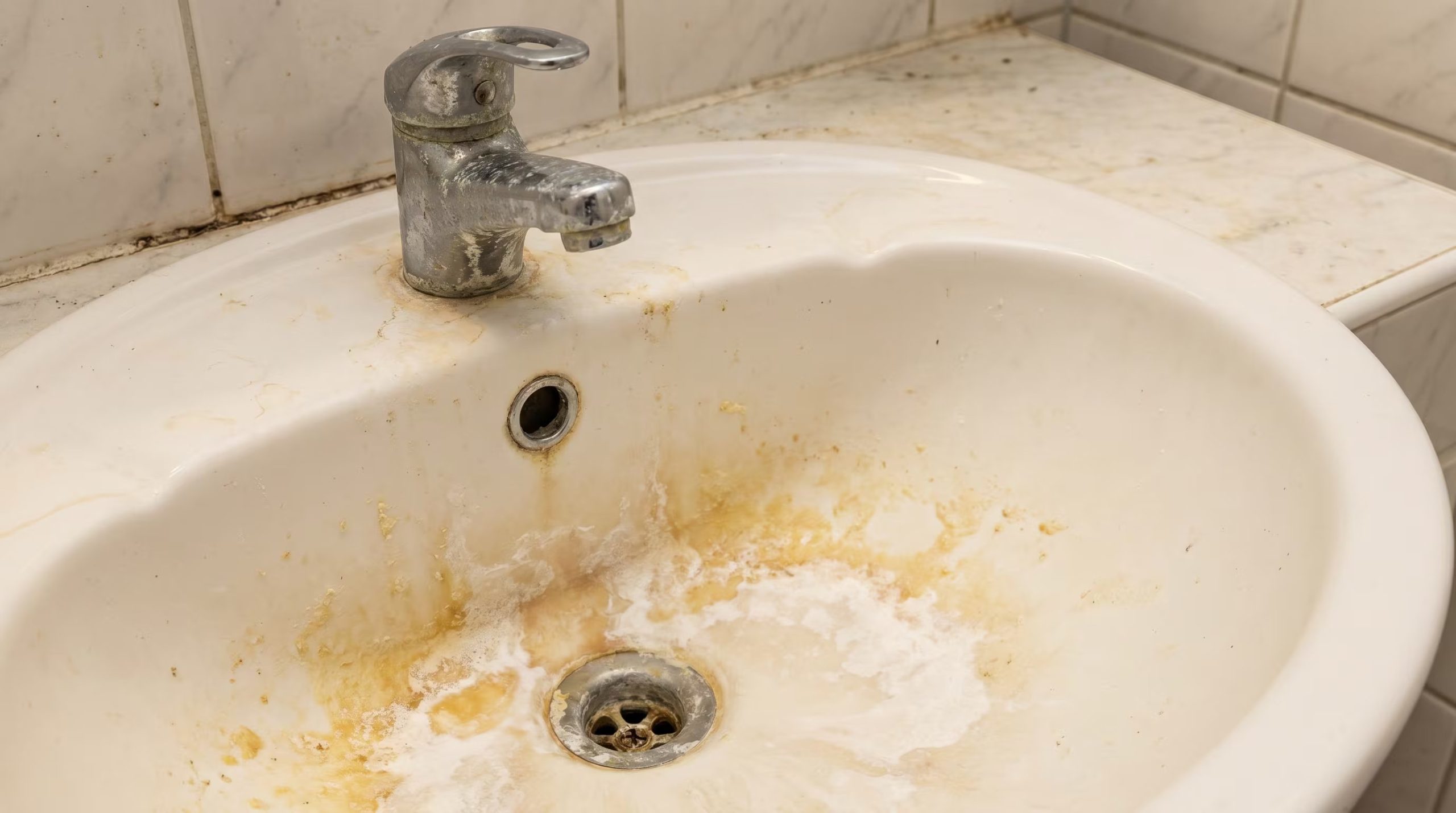 El sarro en grifos y azulejos afecta la apariencia, higiene y conservación del baño. (Imagen Ilustrativa Infobae)
