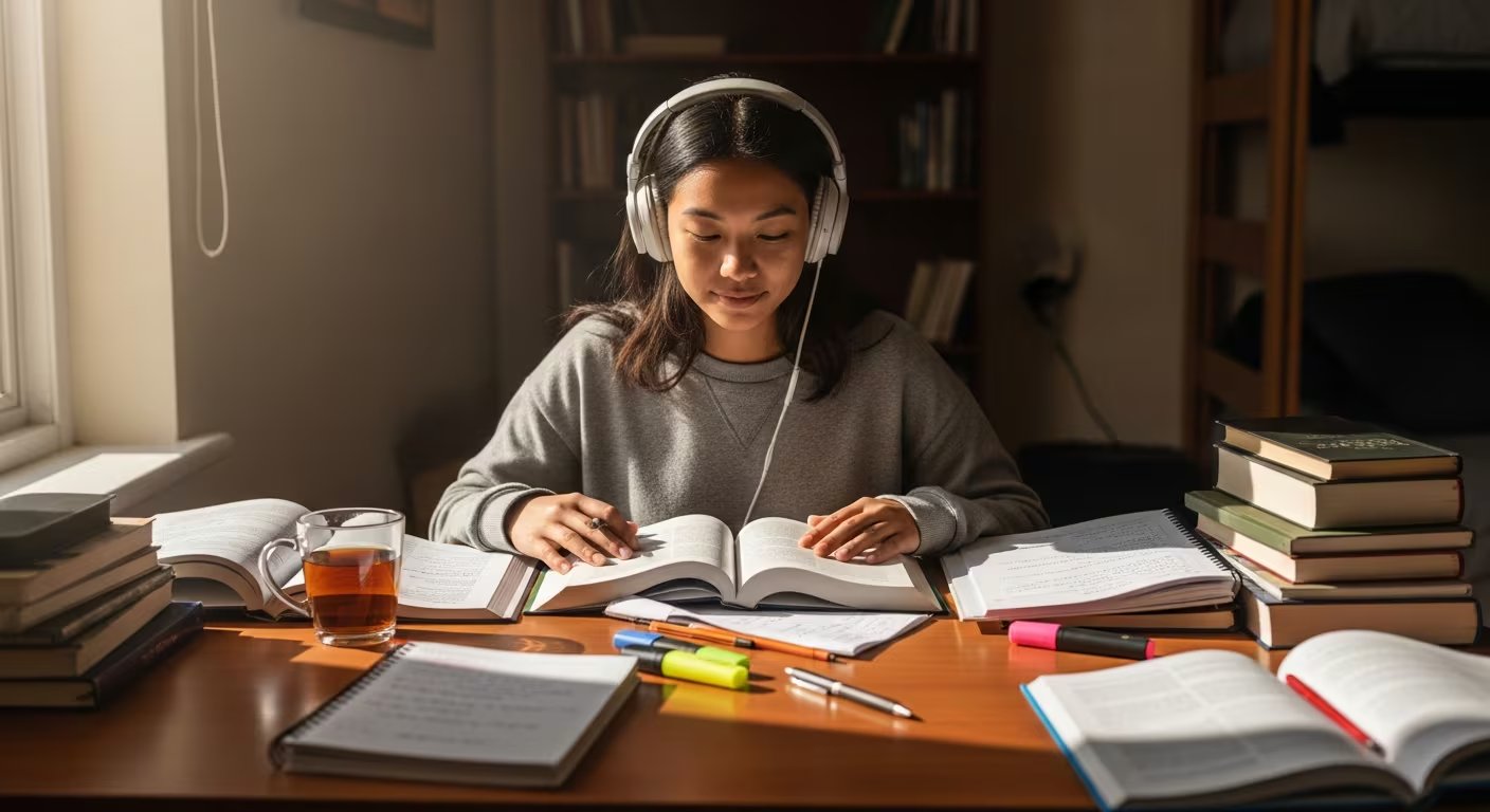 El 86% de quienes evitan la música considera que escucharla representa una distracción y prefieren el silencio para maximizar el rendimiento académico - (Imagen Ilustrativa Infobae)