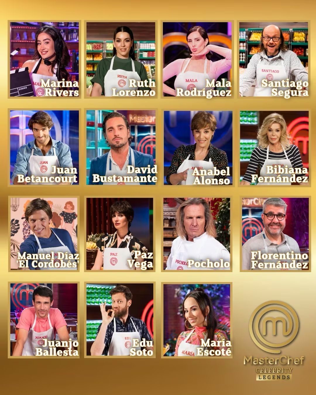 Concursantes de 'MasterChef Legends' (RTVE).