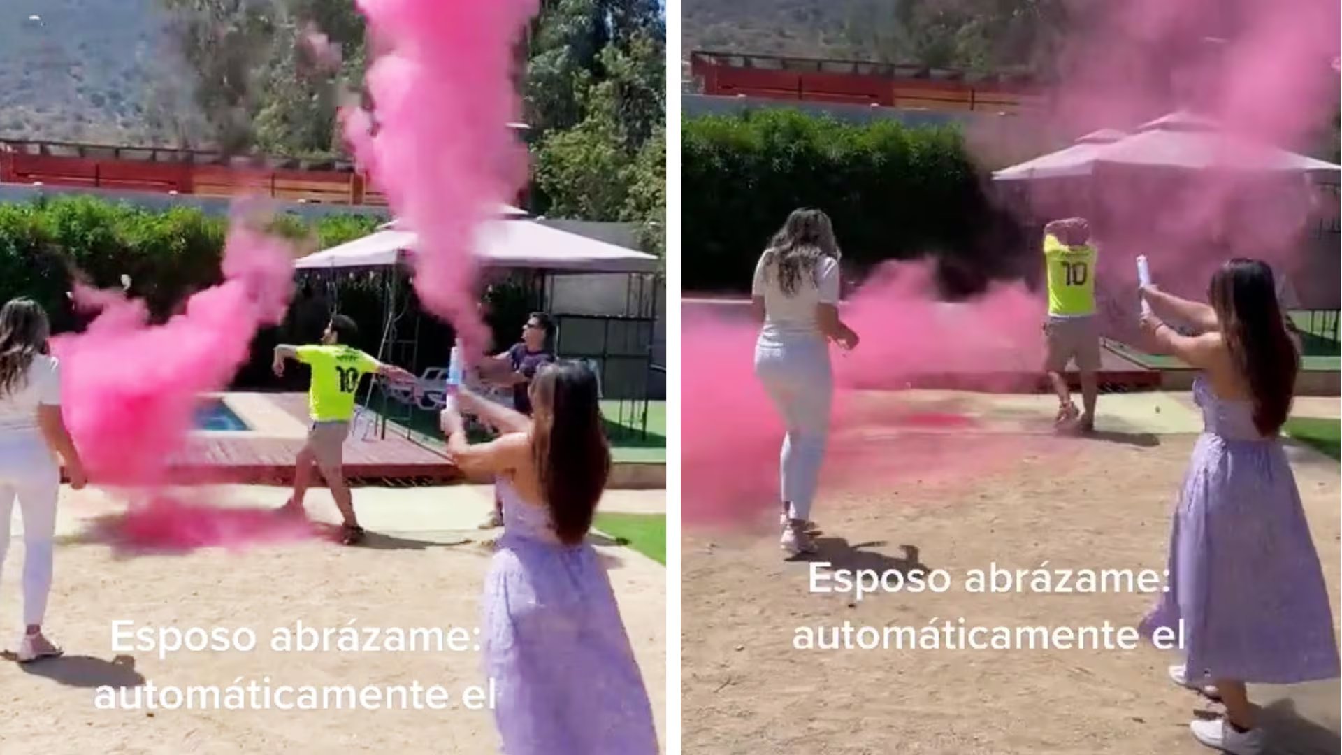 Buscamos la “energía de personaje principal”, con fiestas de revelación de género y videos de bodas diseñados no para la posteridad ni la nostalgia, sino para la viralidad instantánea y la oportunidad de alcanzar la fama (Captura TikTok @olenagonzalez)