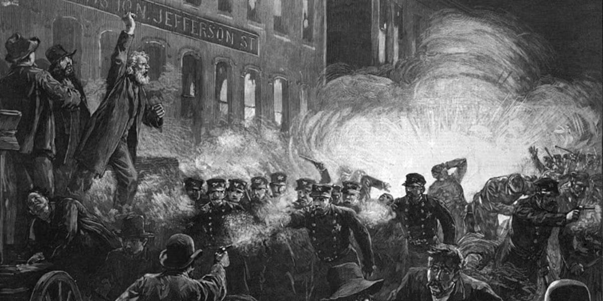 La Revuelta de Haymarket marcó un antes y un después en la conquista de derechos laborales fundamentales como la jornada de ocho horas (Wikipedia)