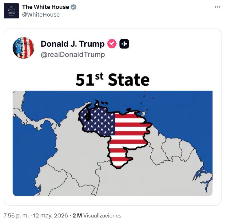 Donald Trump compartió una imagen controversial de Venezuela representada como el
