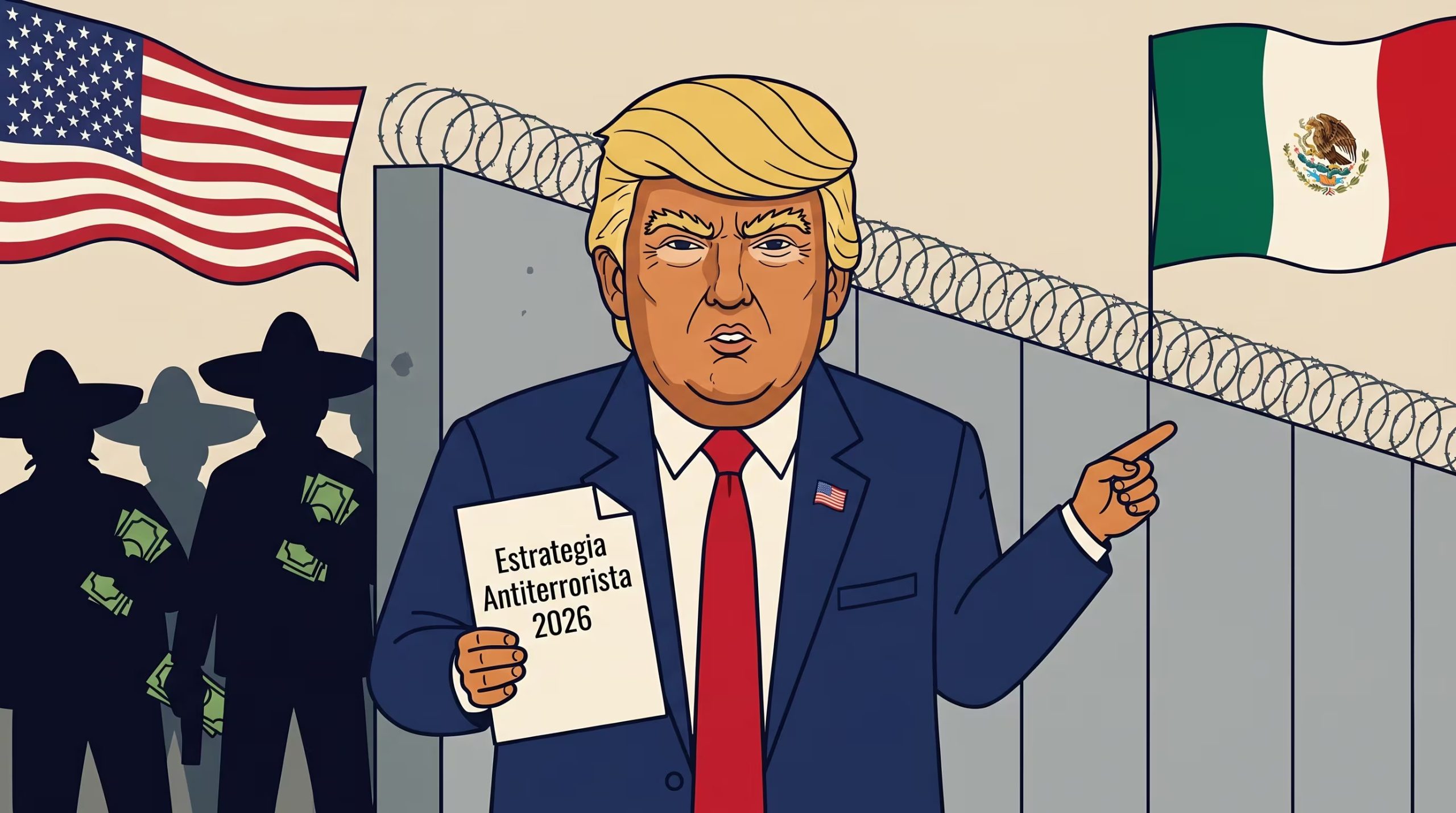 El presidente Donald Trump busca a través de la 'Estrategia Antiterrorista 2026' endurecer las penas a funcionarios mexicanos vinculados con el crimen organizado (Imagen Ilustrativa Infobae)