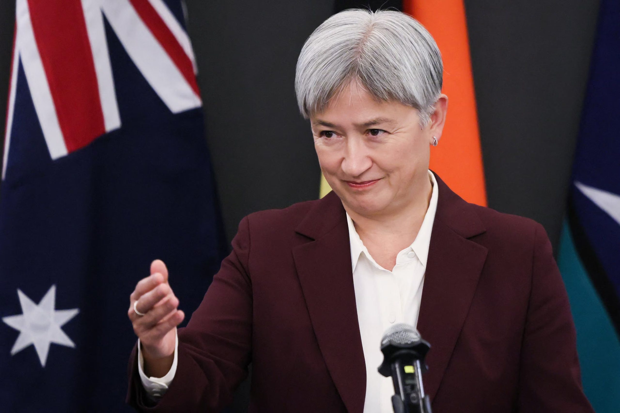 La ministra de Exteriores de Australia, Penny Wong, puso el foco en el escenario regional asiático. Señaló que existe una agenda amplia de trabajo en la región debido a un “entorno estratégico cada vez más deteriorado y a la aguda tensión económica” (REUTERS)