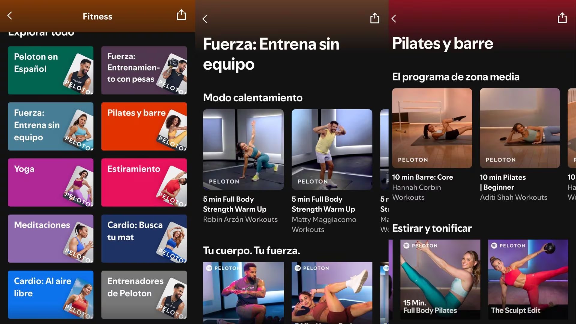 Spotify suma una pestaña Fitness con rutinas de ejercicio y meditación en su web y app. (Spotify)