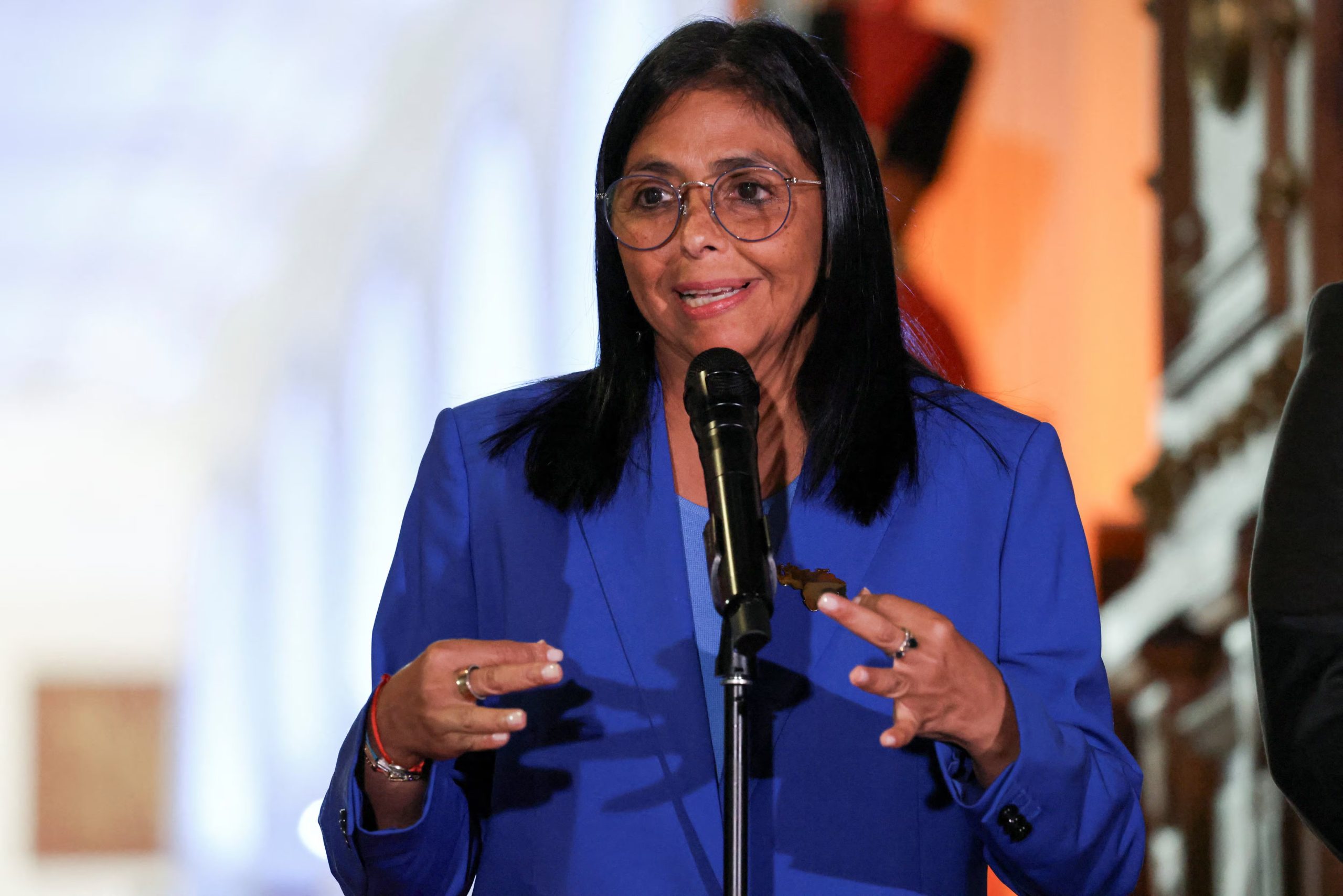 La presidenta interina de Venezuela, Delcy Rodríguez