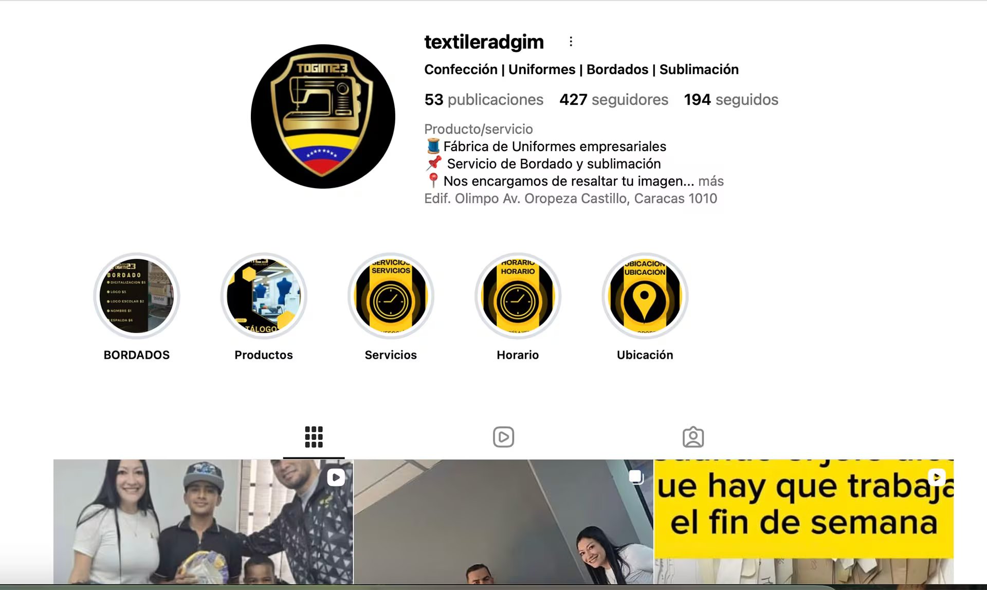 La cuenta TextileraDgcim que luego fue eliminada y con la que comercializaron bienes de la empresa Universal.