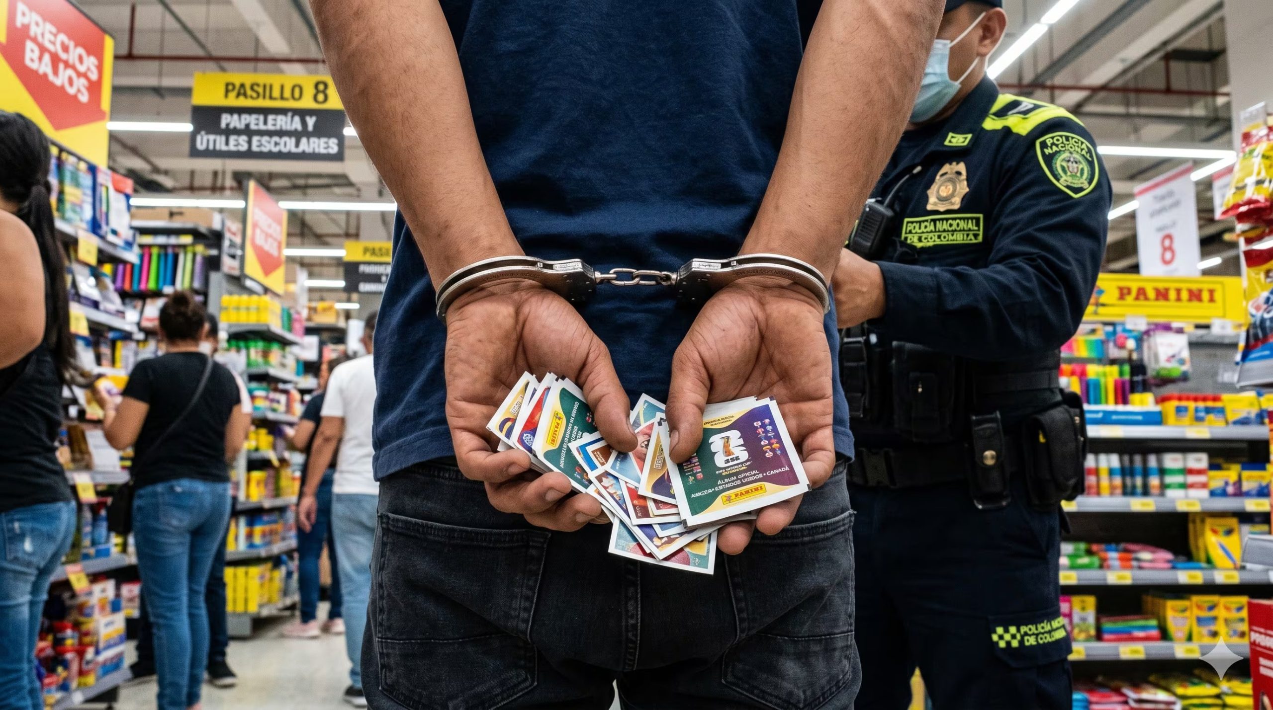 La intervención policial ocurrió en el Centro Comercial Manila y permitió recuperar la mercancía tras el registro de cámaras de seguridad - crédito Visuales IA