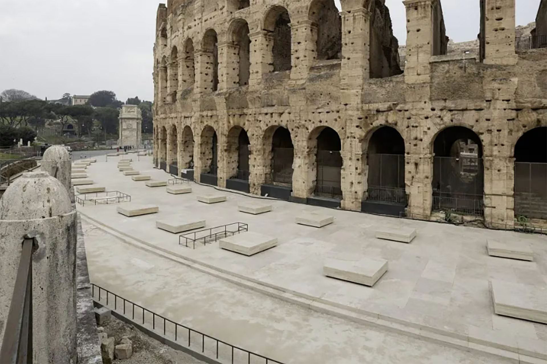 Una vista del Coliseo de Roma.