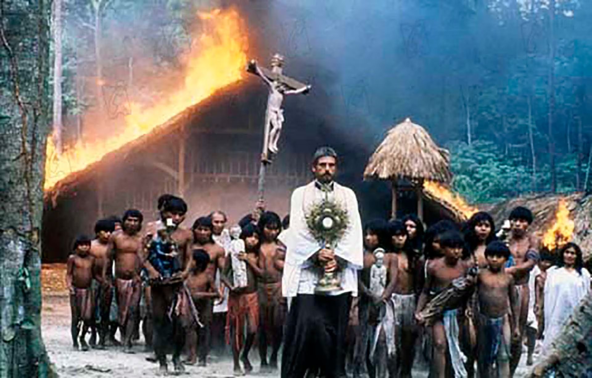 'La misión', filmada en Colombia y dirigida por Roland Joffé, ganó la Palma de Oro en Cannes y obtuvo siete nominaciones al Óscar