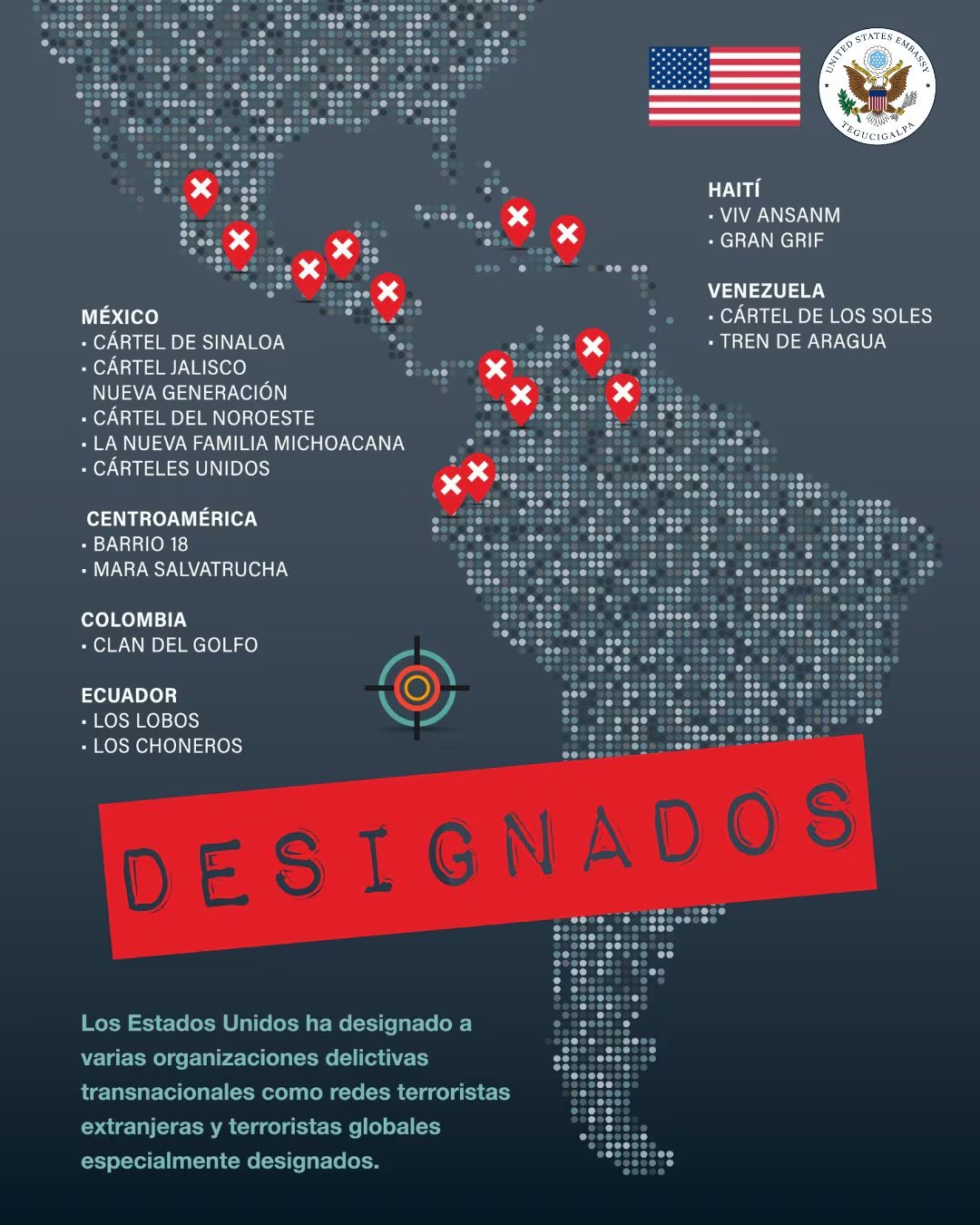 Estados Unidos designa a la Mara Salvatrucha, Barrio 18 y otras organizaciones criminales transnacionales como grupos terroristas extranjeros