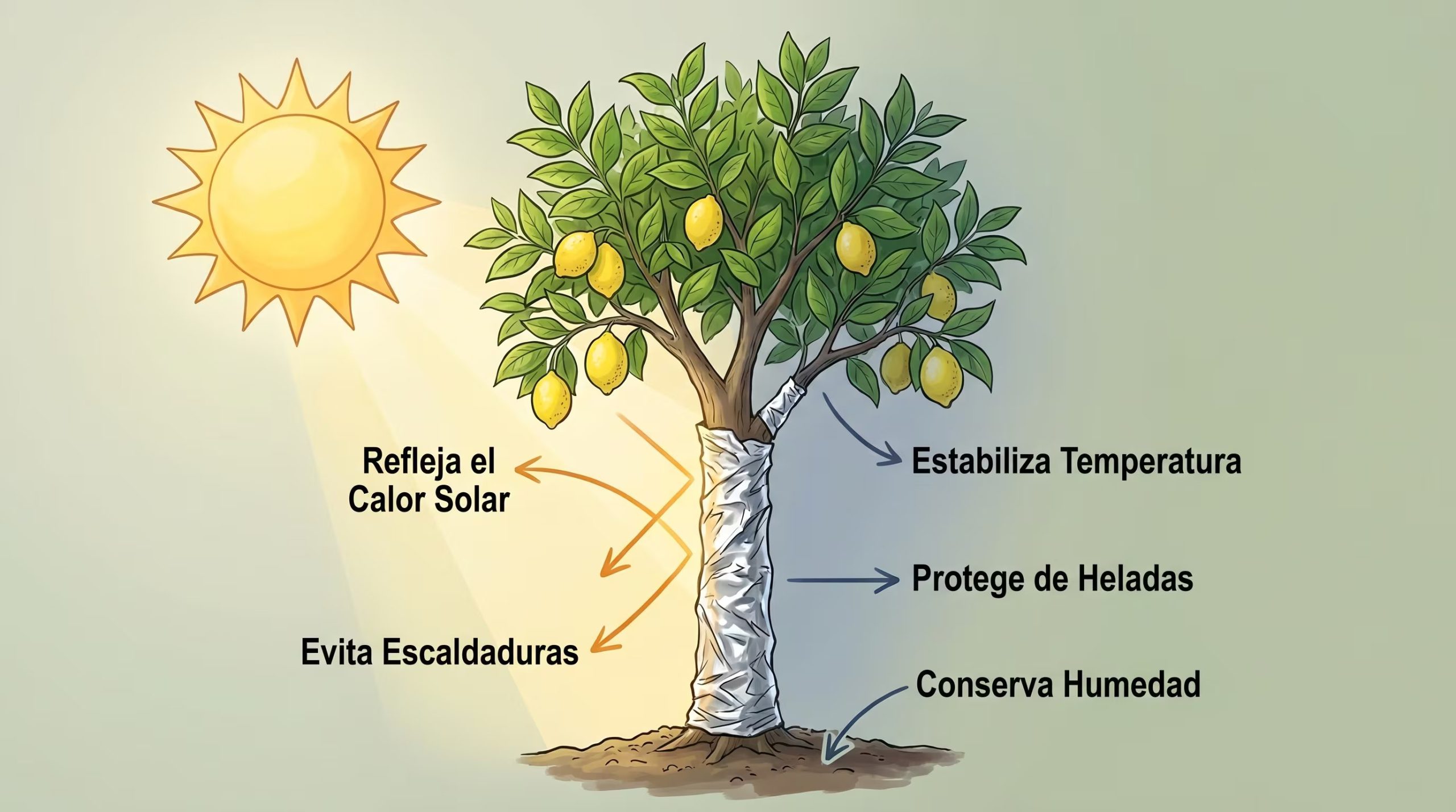 Expertos en jardinería recomiendan instalar la protección solo en los primeros inviernos y retirarla una vez que la corteza madura (Imagen Ilustrativa Infobae)