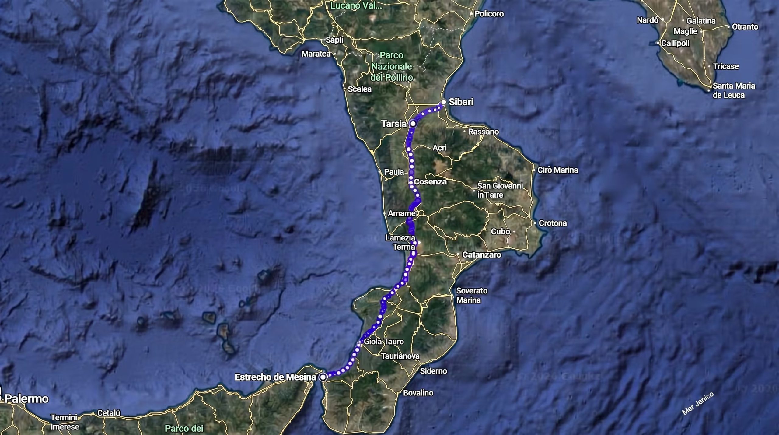 La ruta que hizo Danilo en unas pocas horas (Imagen Ilustrativa Inofbae)