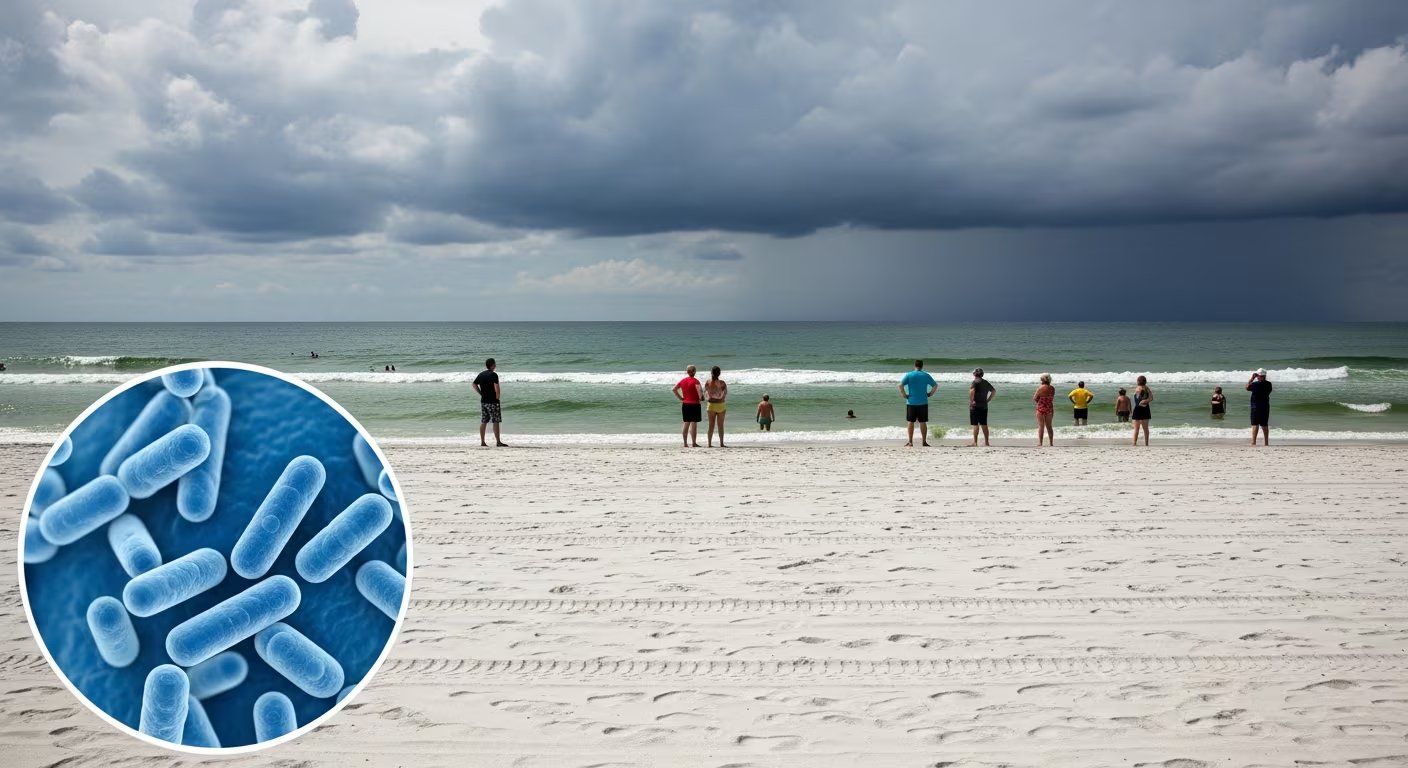 Las lluvias recientes y las inundaciones en el noroeste de Florida contribuyeron al aumento de bacterias fecales en las aguas de las playas monitoreadas. (Imagen Ilustrativa Infobae)
