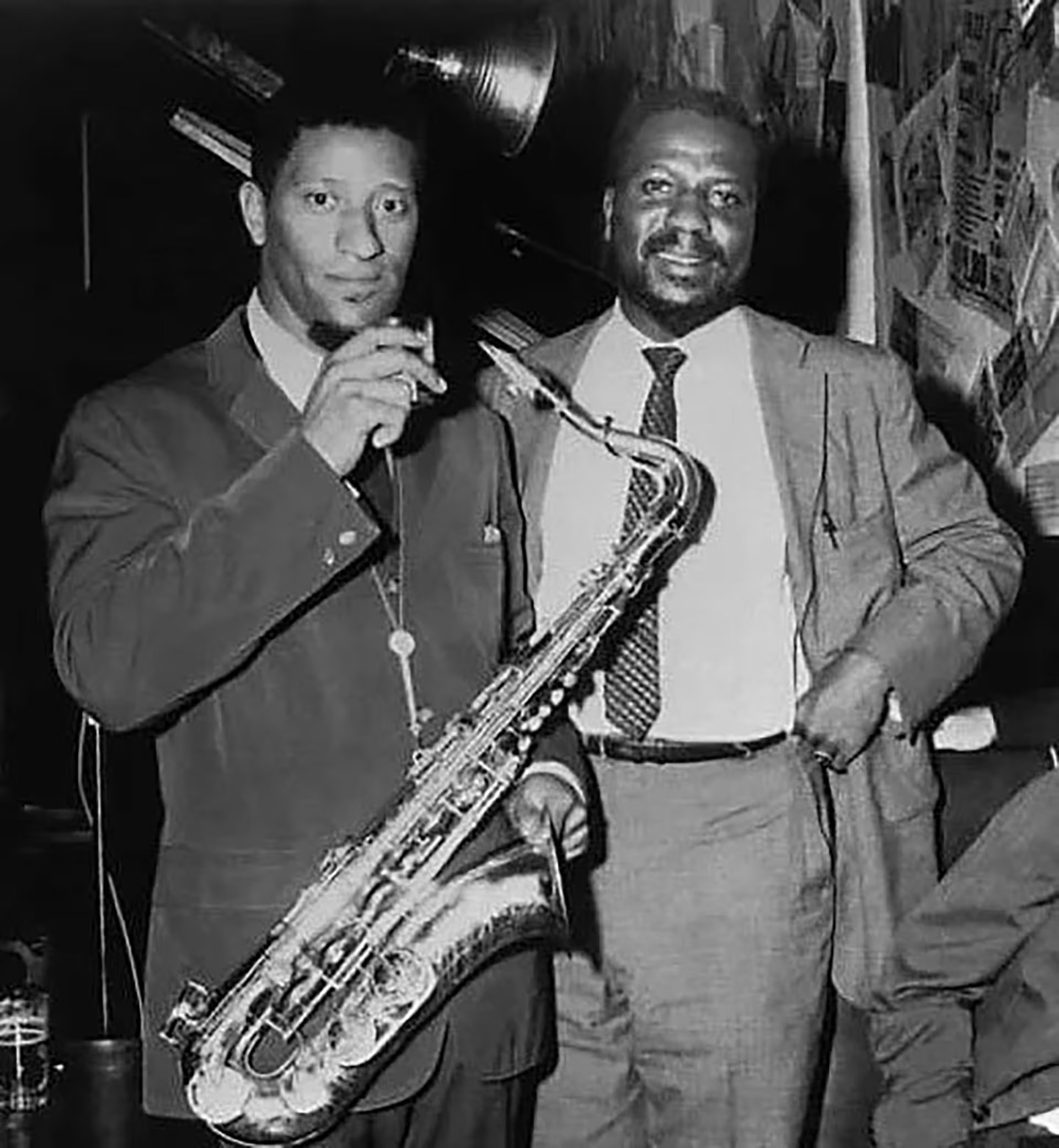 Un joven Sonny Rollins junto a Thelonious Monk, fotografía realizada por autor desconocido (Foto: sonnyrollins.com)