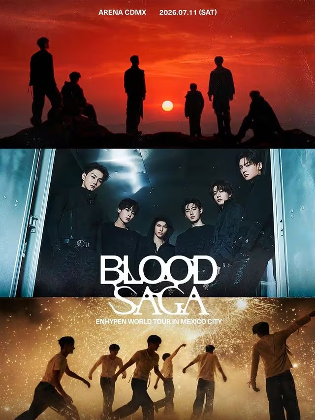 ENHYPEN anuncia 'Blood Saga' World Tour en México. (Belift Lab/Instagram @arenacdmx)