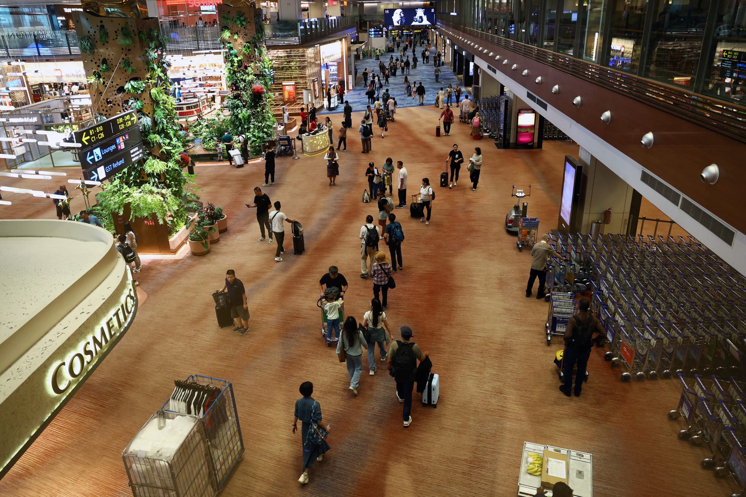El aeropuerto de Changi se adapta a la creciente demanda de pasajeros con soluciones innovadoras a los retos operativos (REUTERS/Edgar Su)