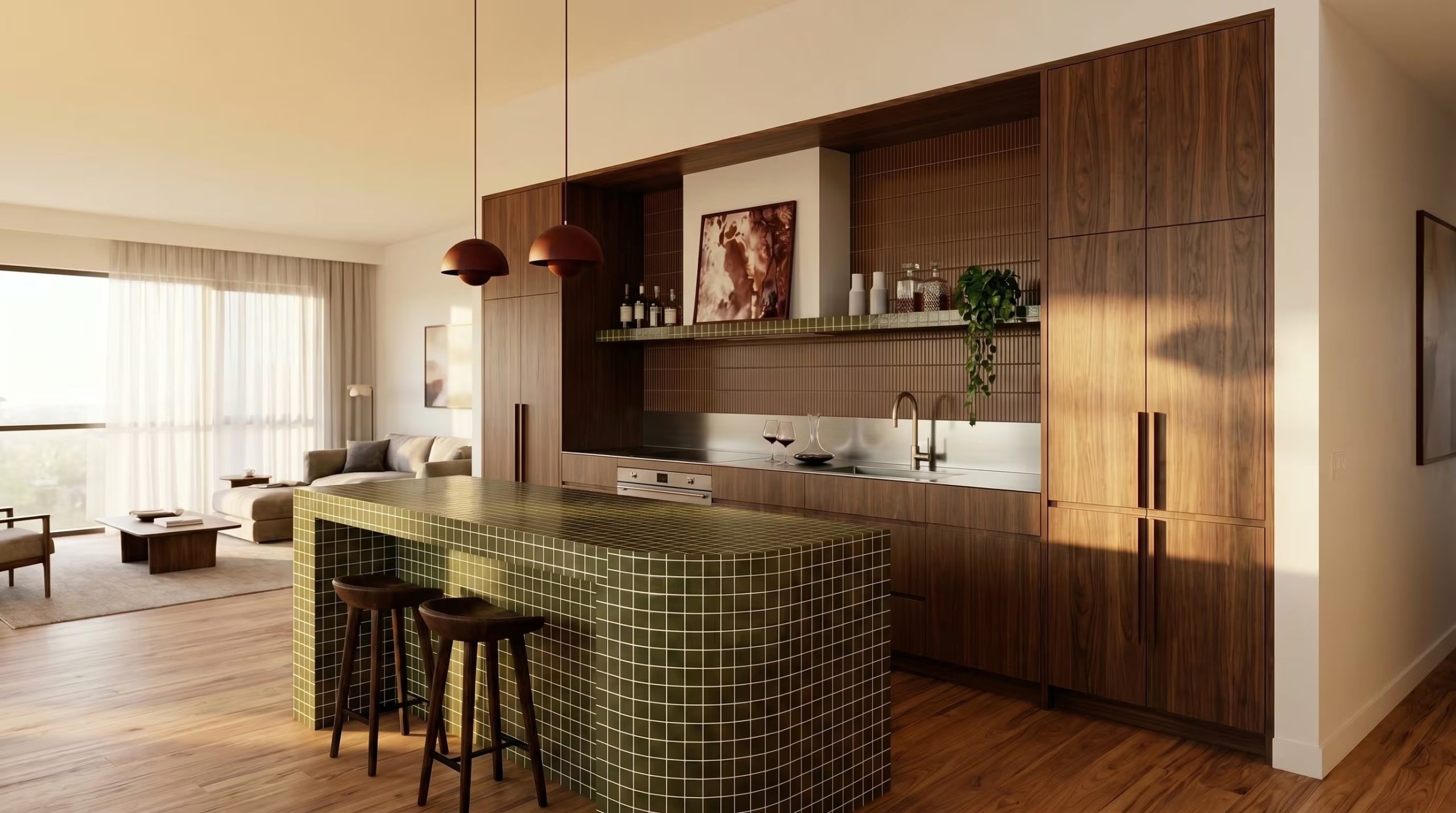 Las islas de cocina y los muebles modulares reemplazan al comedor tradicional, según tendencias de 2026 (Imagen Ilustrativa Infobae)
