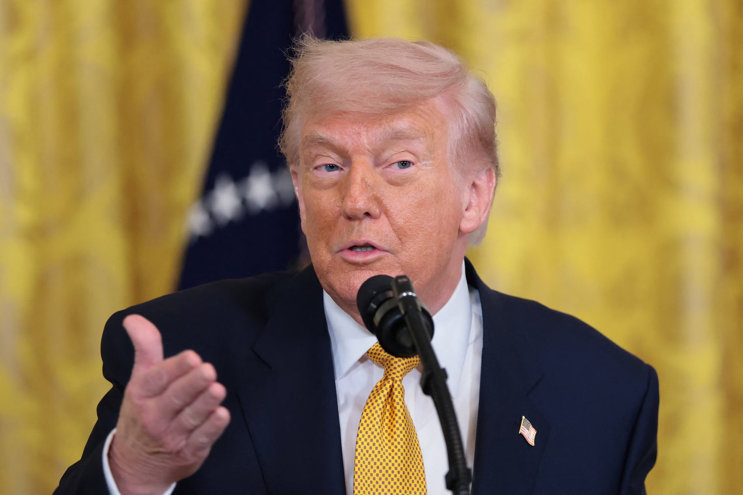 El presidente de Estados Unidos, Donald Trump, habla durante un acto por el Día de las Madres Militares en la Casa Blanca (REUTERS/Kylie Cooper)