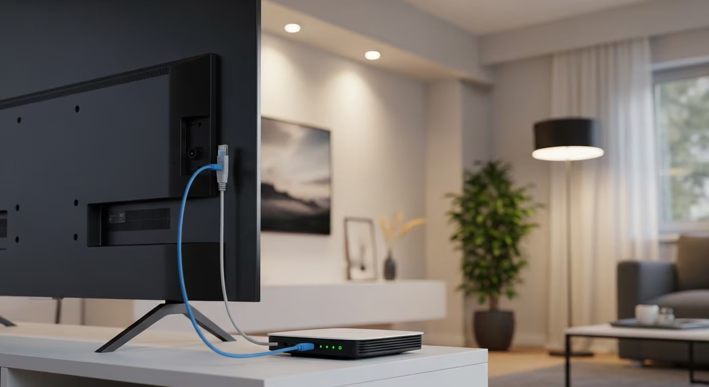 A diferencia del Wi-Fi, el cable Ethernet garantiza un ancho de banda completo y sin interferencias para televisores inteligentes.(Imagen Ilustrativa Infobae)