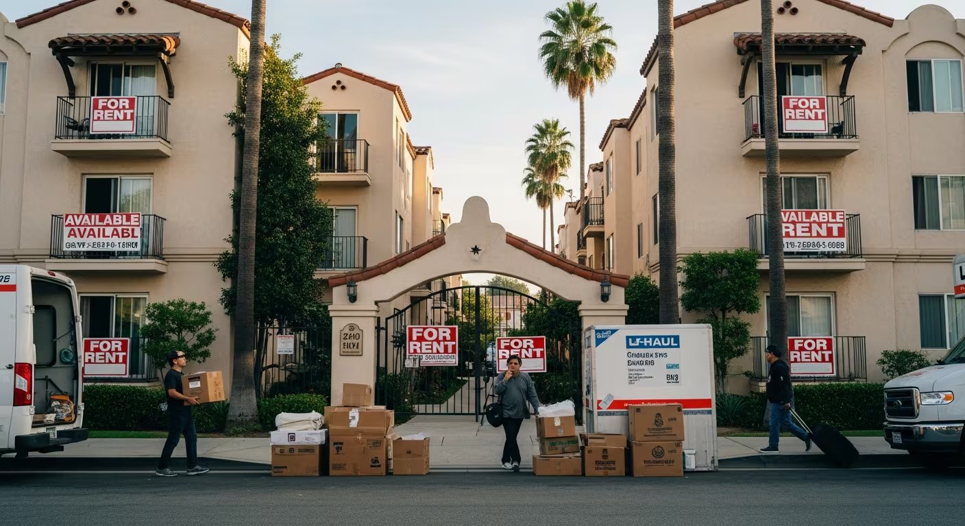 Los Ángeles lidera la pérdida de residentes en California, con 64.000 personas que abandonaron el condado y la ciudad en el último año (Imagen Ilustrativa Infobae)