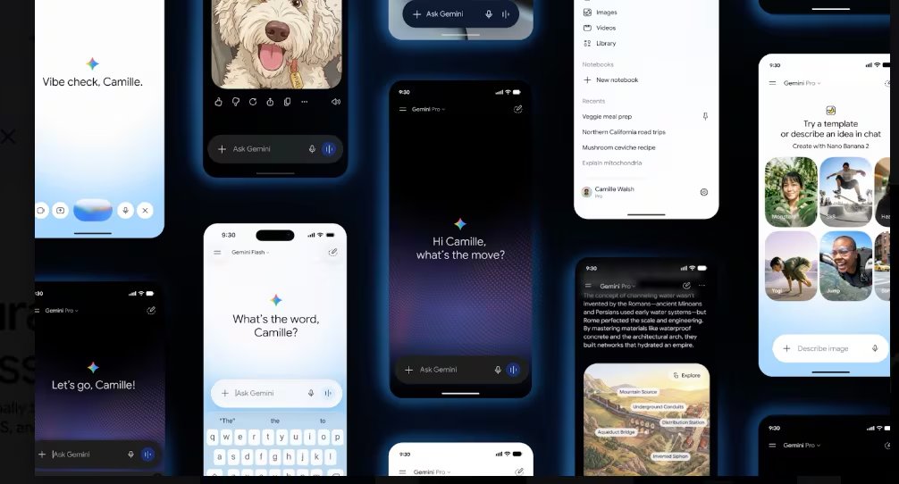 La Aplicación de Gemini de Google está integrada con todas las tareas que hace un usuario como búsquedas, videos en YouTube, Worspace, etc.