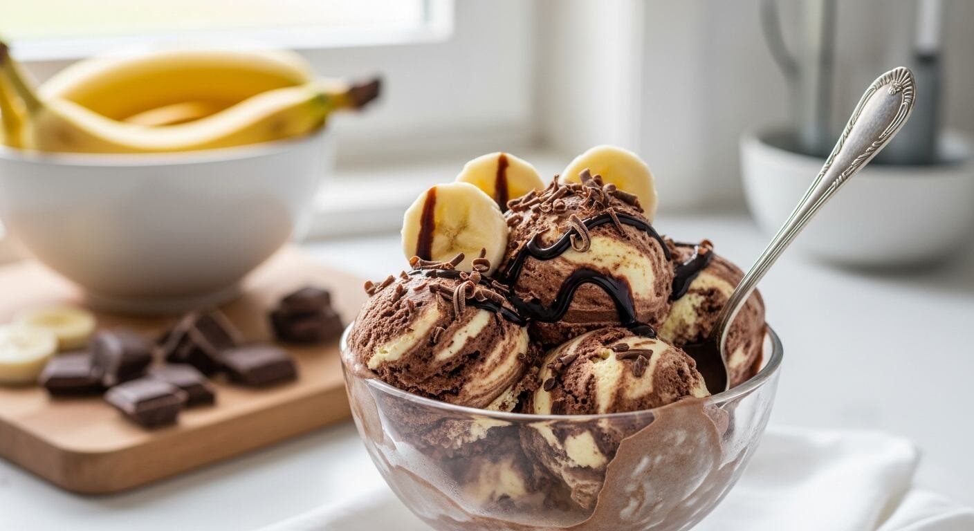 La combinación de cacao y plátano maduro logra una textura cremosa e intensa, ideal para refrescarse en días calurosos. - (Imagen Ilustrativa Infobae)