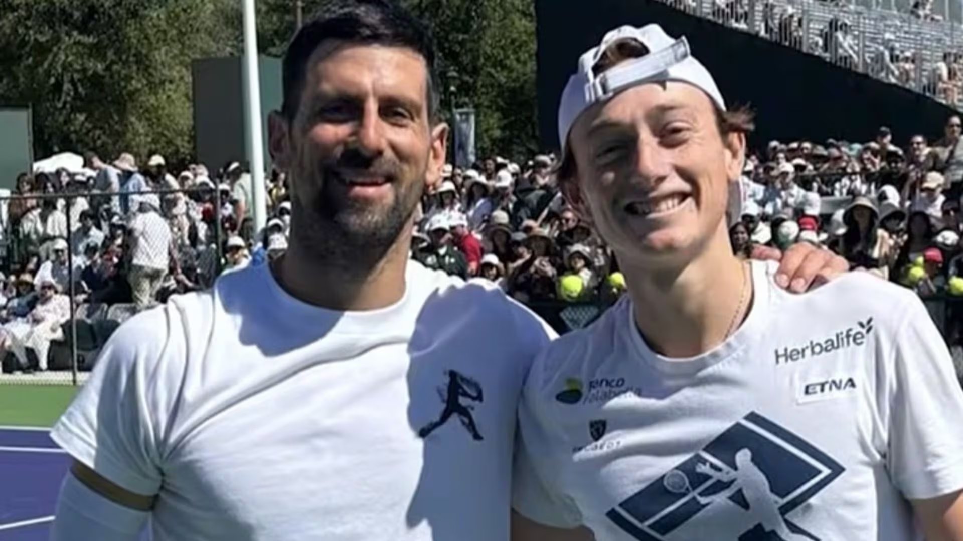 Ignacio Buse y su respuesta en Instagram a la felicitación de No0vak Djokovic. Crédito: X.