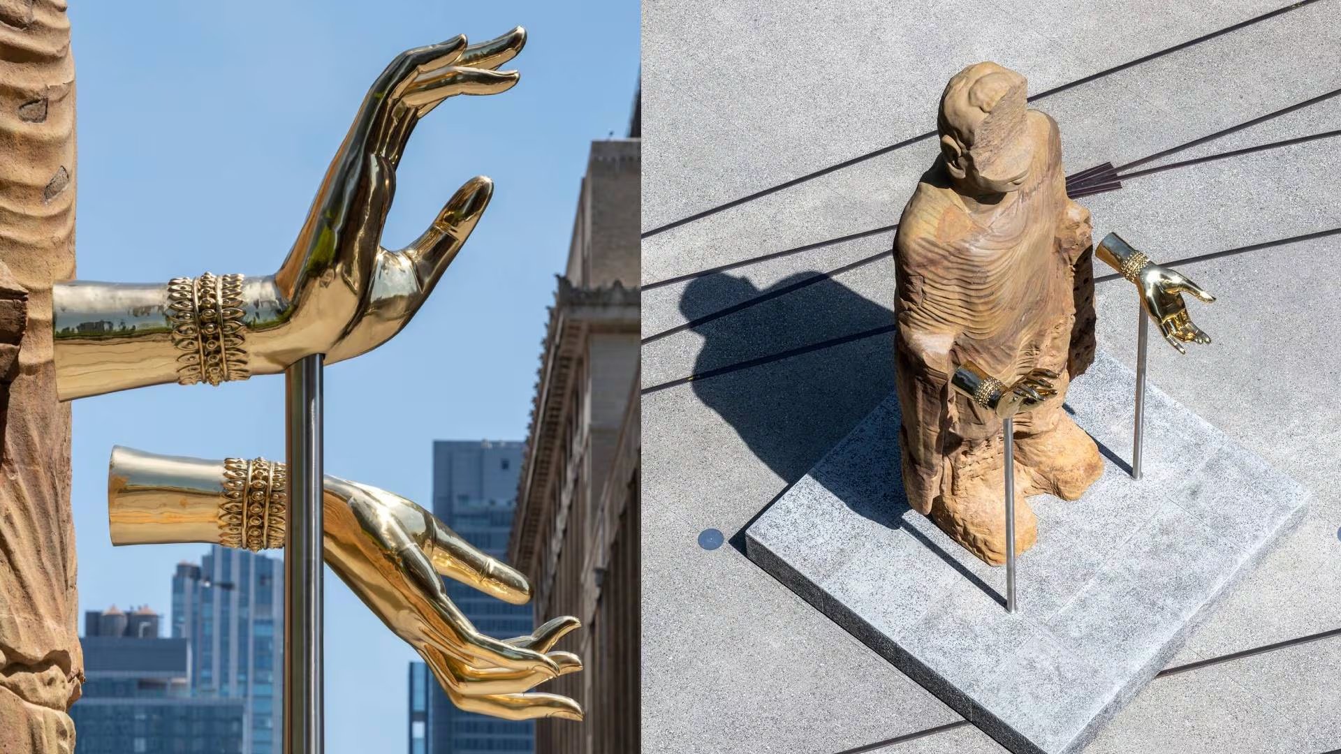 El monumento de 8,2 metros de altura estará expuesto en Hudson Yards hasta el otoño de 2027, integrando historia y arte contemporáneo (X)