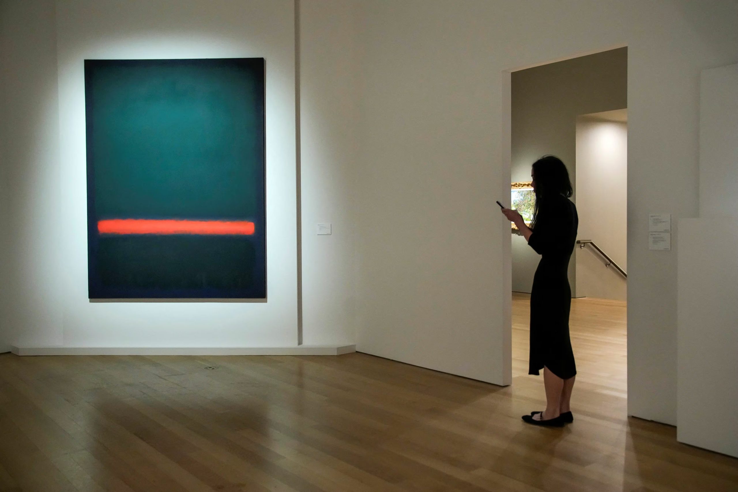 “No. 15 (Dos verdes y una franja roja)” (1964) de Rothko fue adjudicado por 98,4 millones de dólares (REUTERS/Eduardo Munoz)