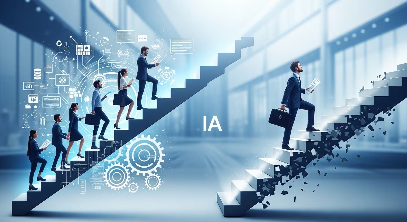 Huang también abordó el debate sobre el reemplazo masivo de trabajadores por inteligencia artificial. 
 (Imagen Ilustrativa Infobae)